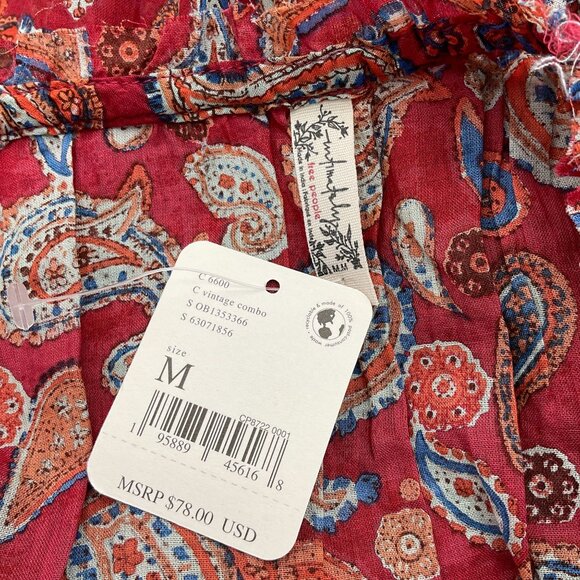 Free People Intimately Free Long Sleeve Sundown Paisley Bodysuit Med NWT - Picture 8 of 11